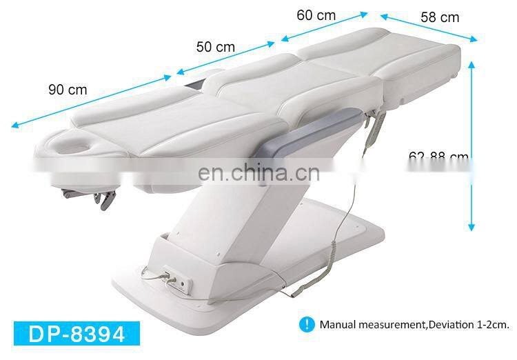 3 motors Parlour facial chair electric beauty bed salon furniture cama para masaje