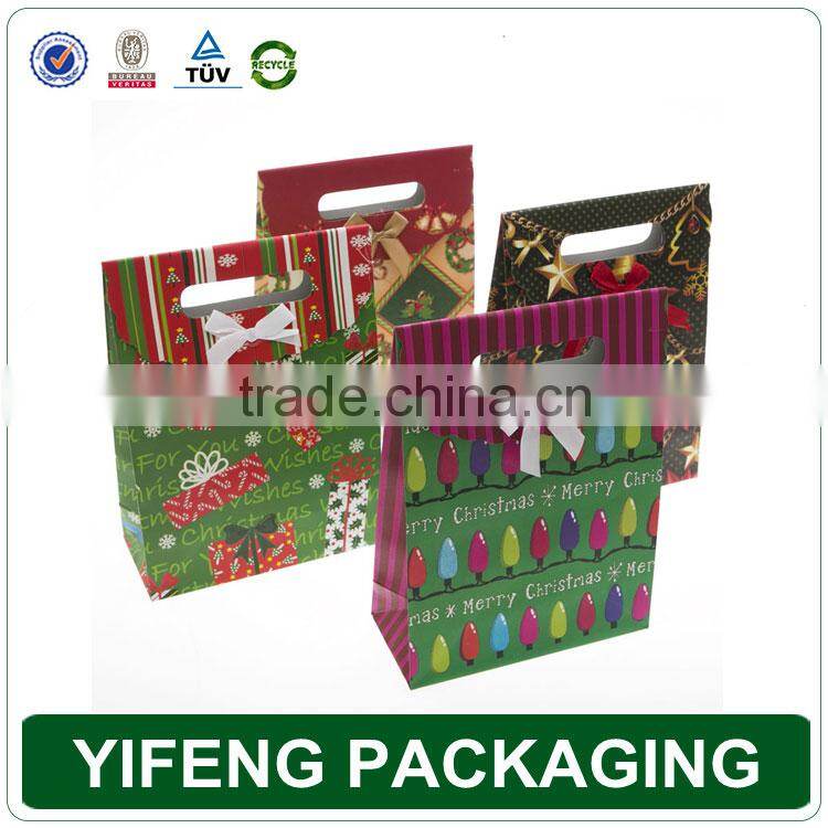 Eco-friendly Custom Logo Printed Decorative Christmas Gift Paper Bag