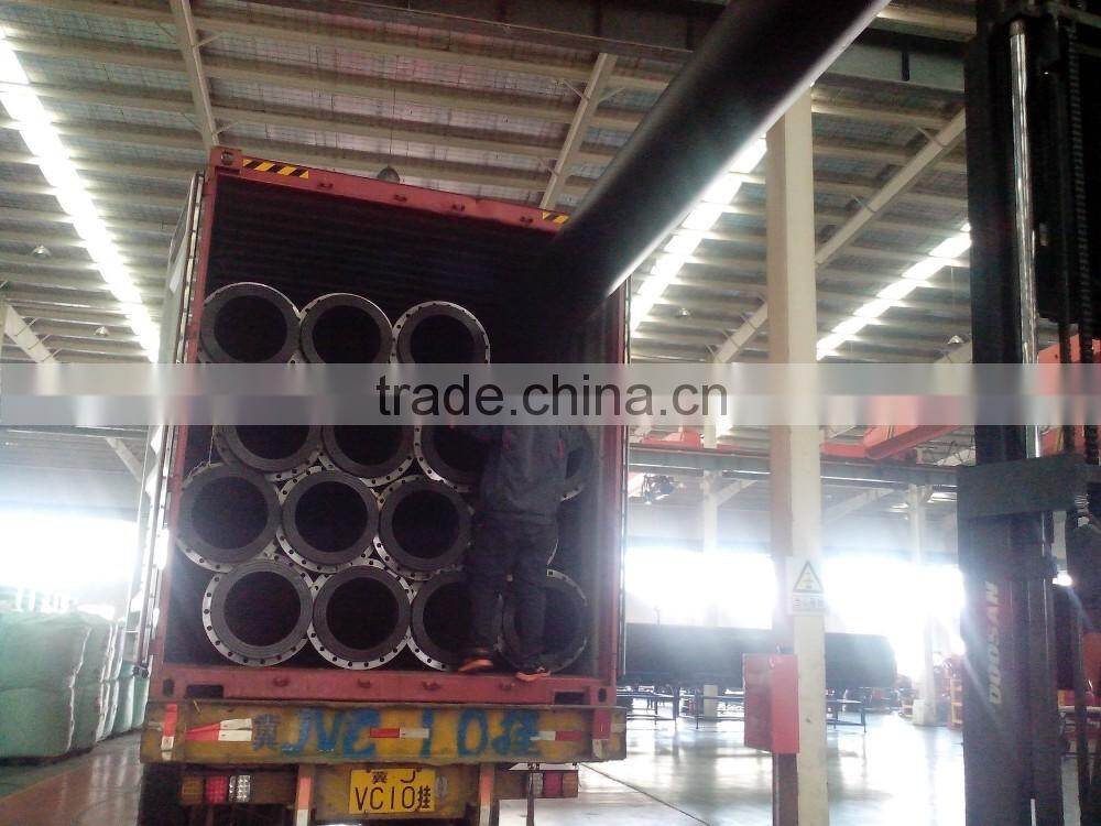 plastic dredge pipe/slurry pipe with floater and flange
