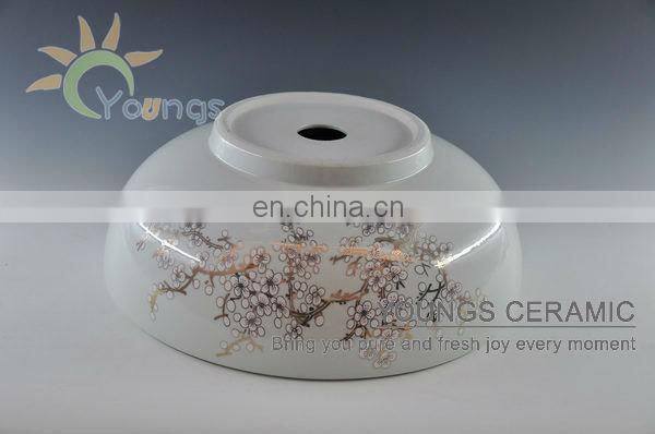 Oriental Hand Painted Ceramic Porcelain Wash Basin Bowl For Hotel