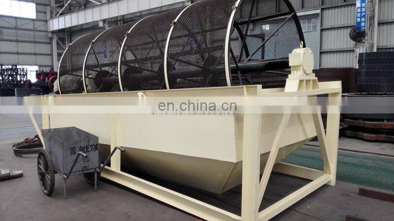 High efficiency rotary drum trommel screen for gravel sand
