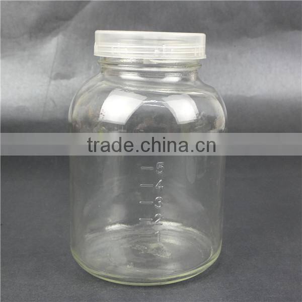 glass tissue culture vessels bottle with plastic lid