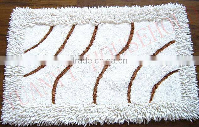 unique design bath mats cotton chenille bath mat