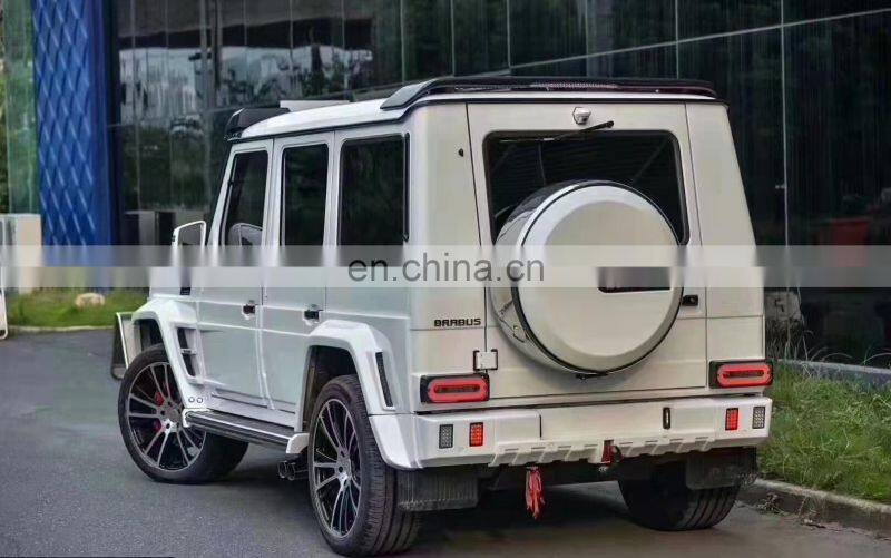 Runde Carbon Fiber For Mercedes-Benz G500 G55 G63 G65 Wide Body Kit Front Bumper Side Skirt Wheel Eyebrow