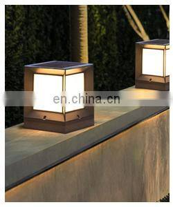 European style all die-cast aluminum garden lantern lamp matte black fence post lights outdoor landscape lighting post light