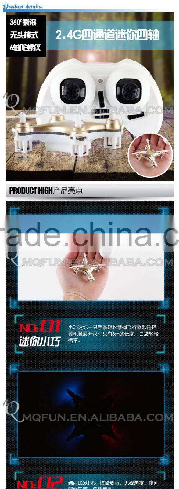 Mini Qute kawaii RC remote control flying Helicopter Quadcopter drone 2.4GHz aerial photo Educational electronic toy NO.CX-10A