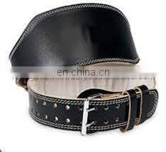 OEM custom logo gym leather weightlifting belt for unisex use in Gym weight lifting leather belts 06 inches 04 inches