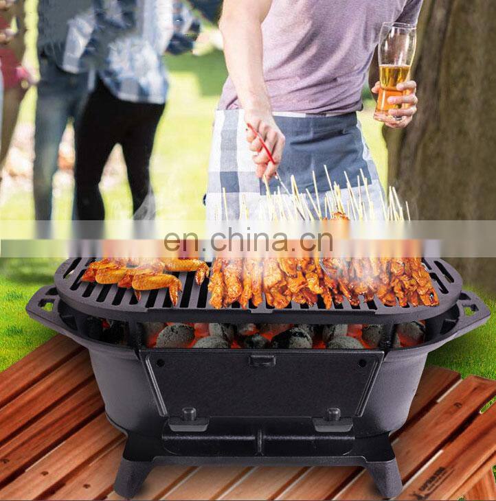 Russian homemade cast iron charcoal bbq grill