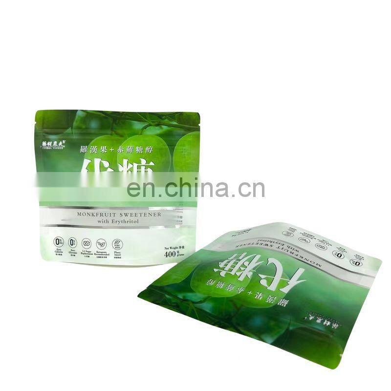 Colorful Printed Aluminium Foil Stand Up Pouch With Zipper And Notch Tear For Sachet Packaging Bag