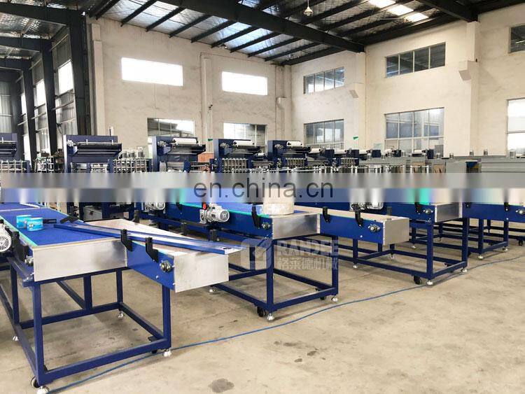 High speed linear type heat tunnel shrink wrapping machine for small bottle