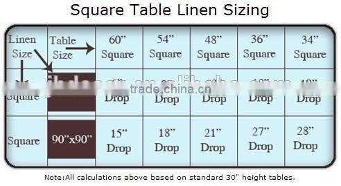 TC091F 2015hotsale and popular good quality table skirting designs for wedding