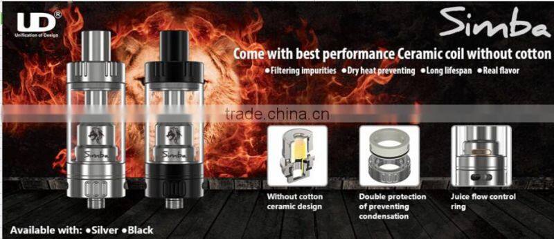 UD Simba for Sub ohm tank Zephyrus tank with RBA head can rebuildable Goliath RTA