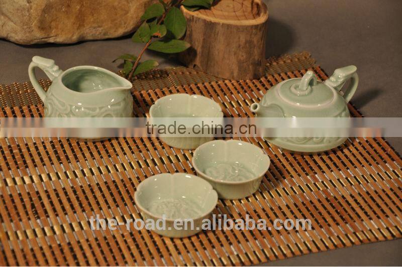 China Ru Kiln Porcelain Jade Porcelain Tea Set -GULONG