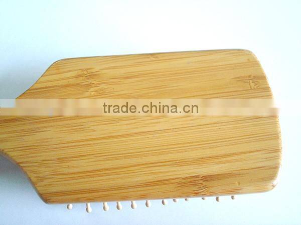 Eco-friendly Natural Bamboo Brush , Wood Pins Custom Paddle Brush