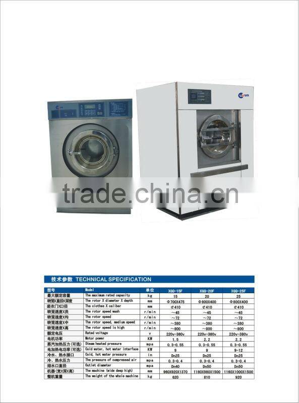 Professional high quality industrial washing machine for garment