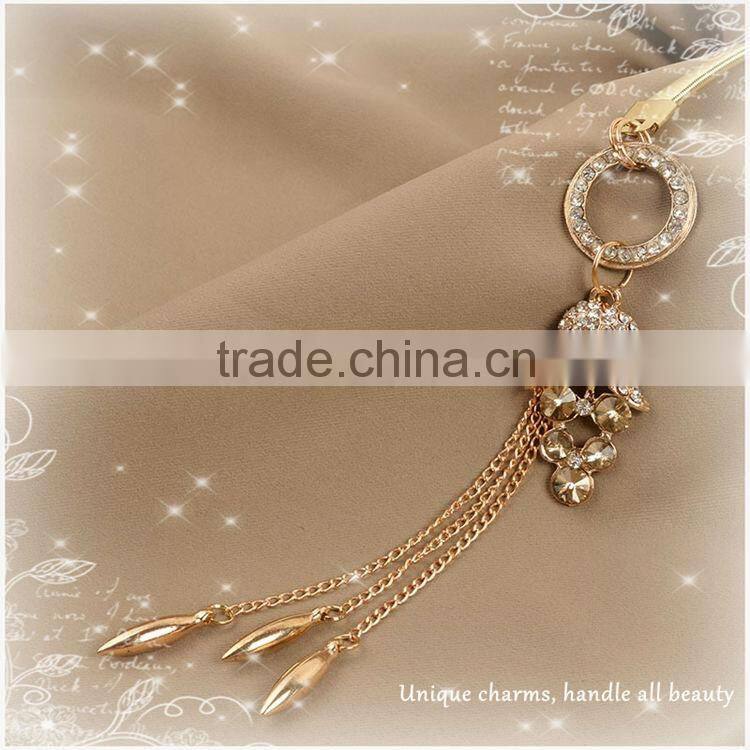 2014 new body jewelry beauty bell ring gold belly chains waist chains