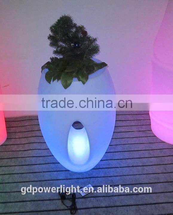 New PE plastic Flowerpot with LED light YXF-4667