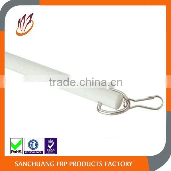 White Fiberglass Curtain Rod Rust-proof Fiberglass Baton