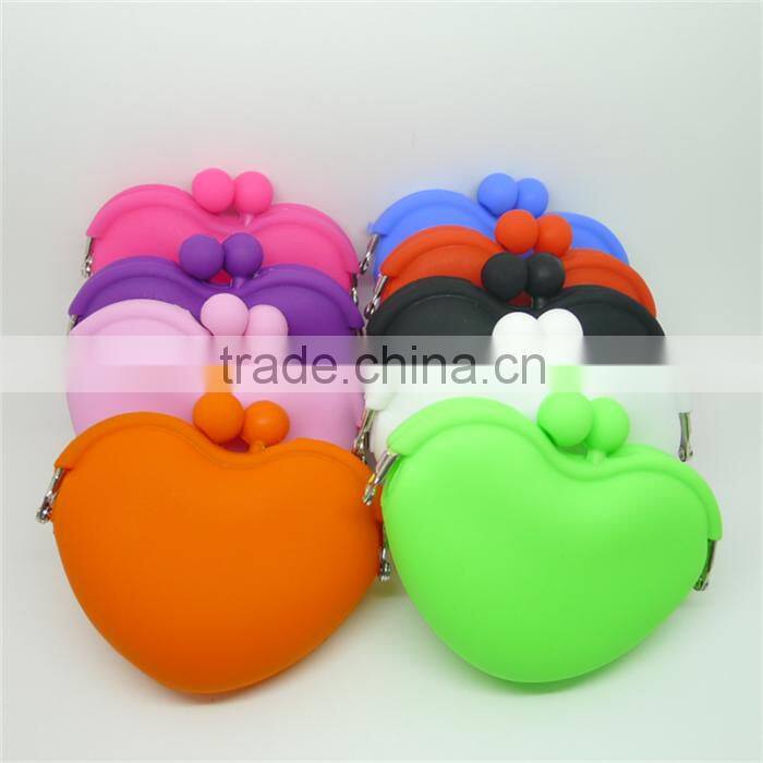 Cheap Price mini silicone rubber change purse colorful kids change purse