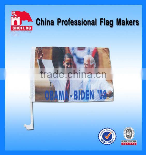 White plastic car window flag poles advertising car flag No MOQ