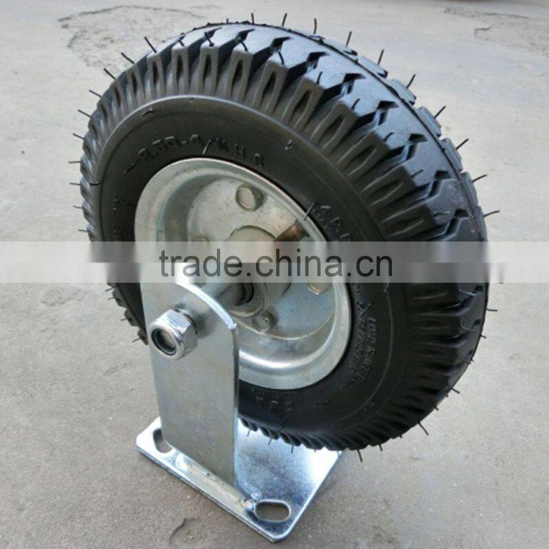 8" pneumatic rubber castor / fixed caster and swivel caster