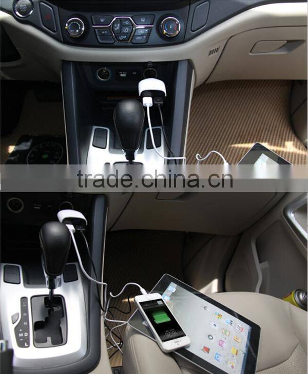 (110124) 2015 new design rotatable LED display usb car charger
