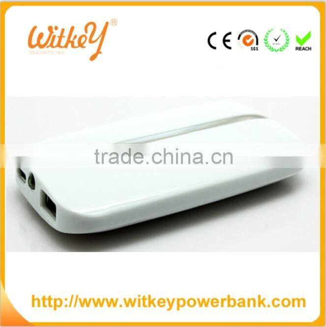 Fashion business style dual USB charger white mouse wireless power bank