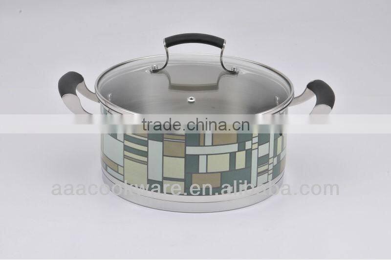 Colorful Stainless Steel decal kitchenware sets for wholesale