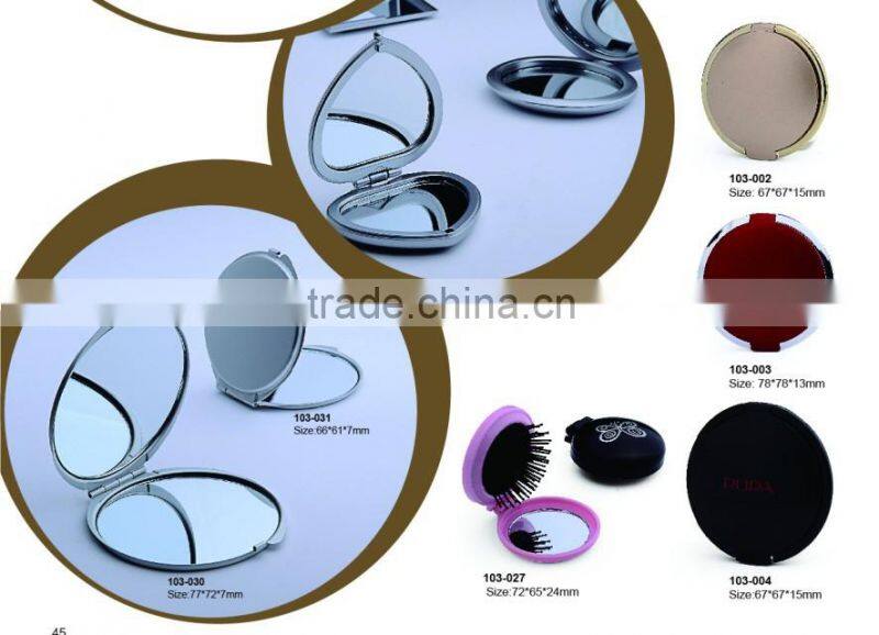 Rectangle aluminum girls' compact mirror promotional