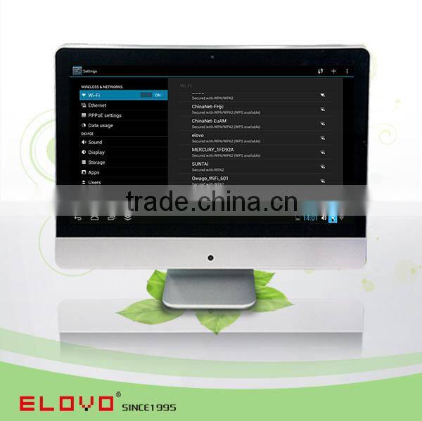 15.6"LCD 1366*768 wm8880 dual core CPU Android 4.2.2 Jelly Bean OS all in one