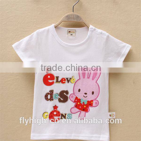round neck kids t shirt custom cotton t shirt children