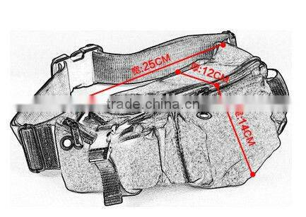 military green canvas waist bag