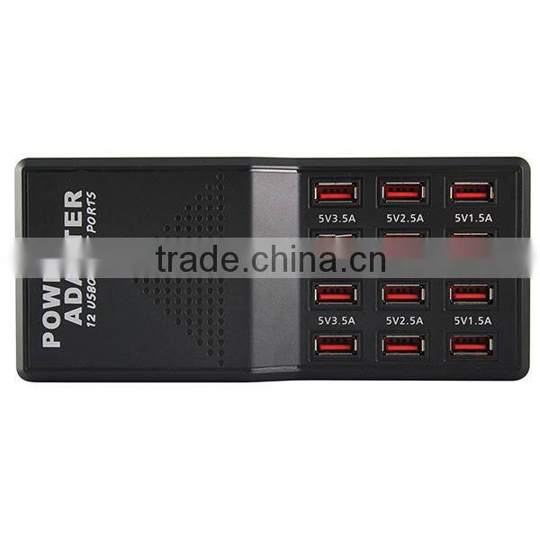 12 USB Outputs 5V 12A Multi Ports Fast Charging USB Power Adapter