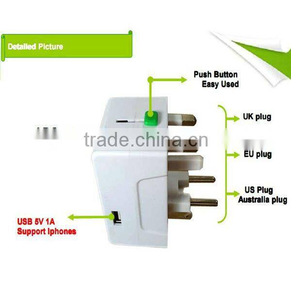 Best selling world travel UK/USA charger with CE certificate