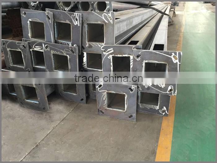 Hot dip galvanized steel street application tapered square lamp post