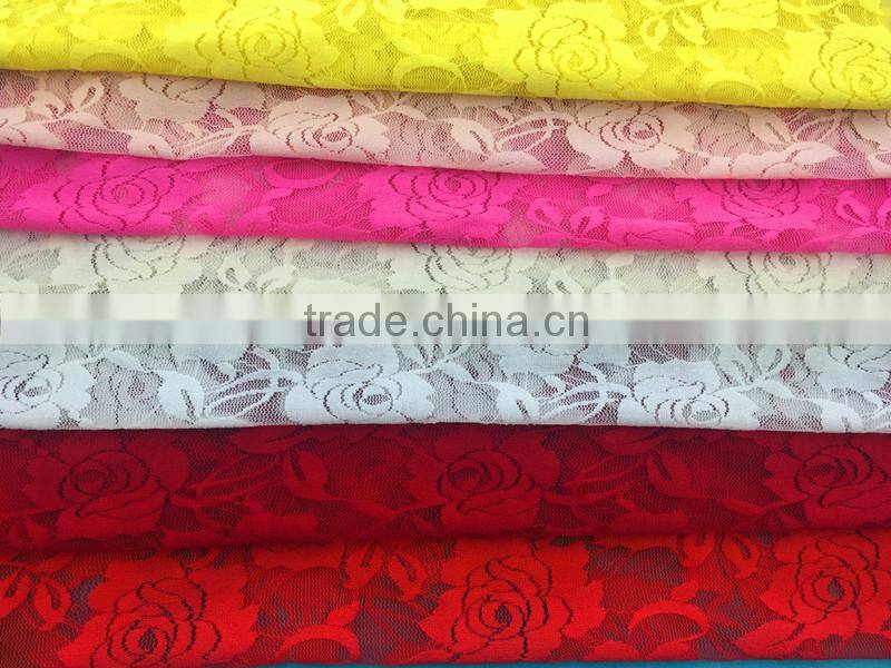 70%Nylon/30%spandex high stretch lace fabric for young lady