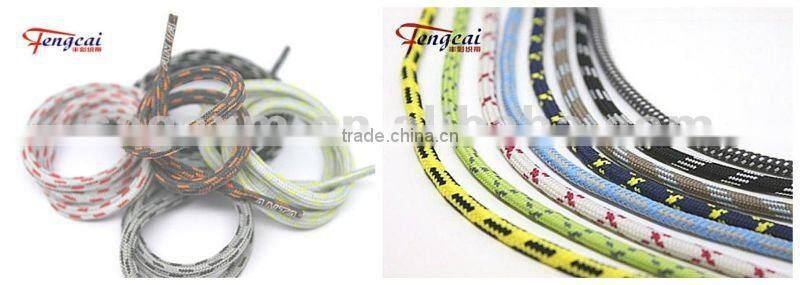 4mm quadrilateral black orange shoelaces