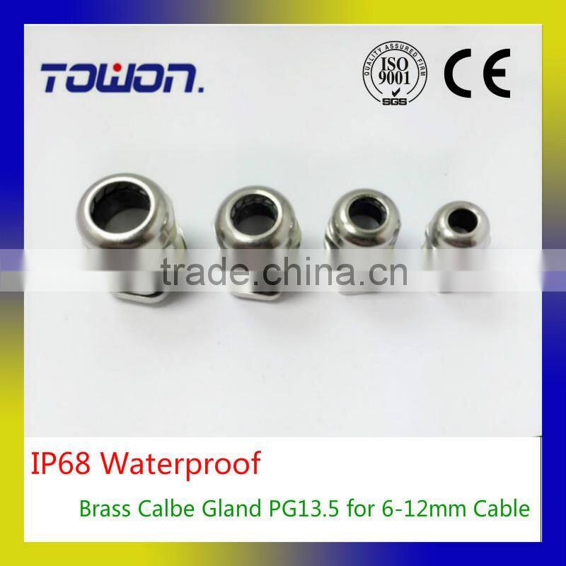 High Quality Brass cable gland IP68 PG13.5 6-12MM Metal Cable gland Waterproof Connector