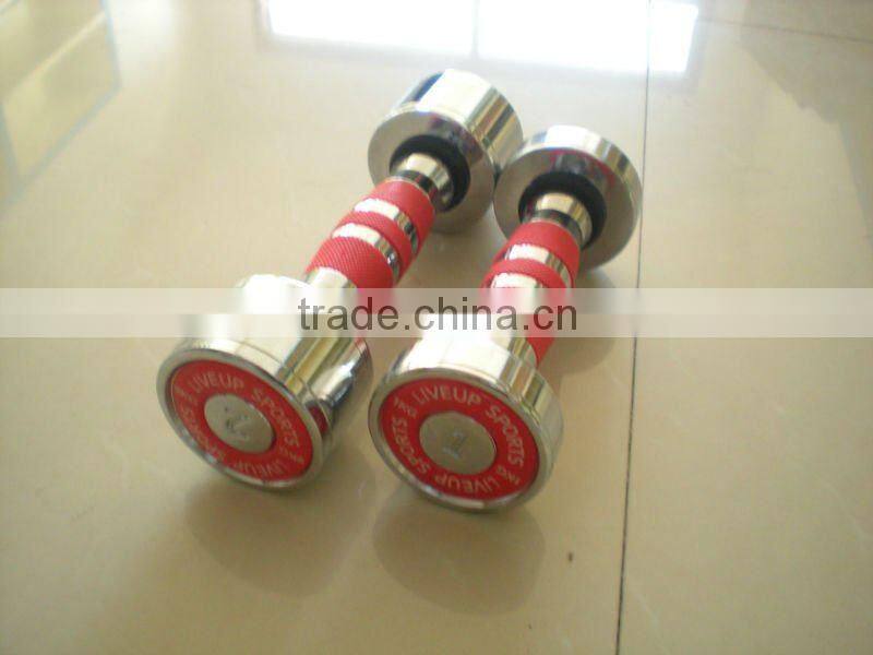chromed dumbbell chrome steel dumbbell