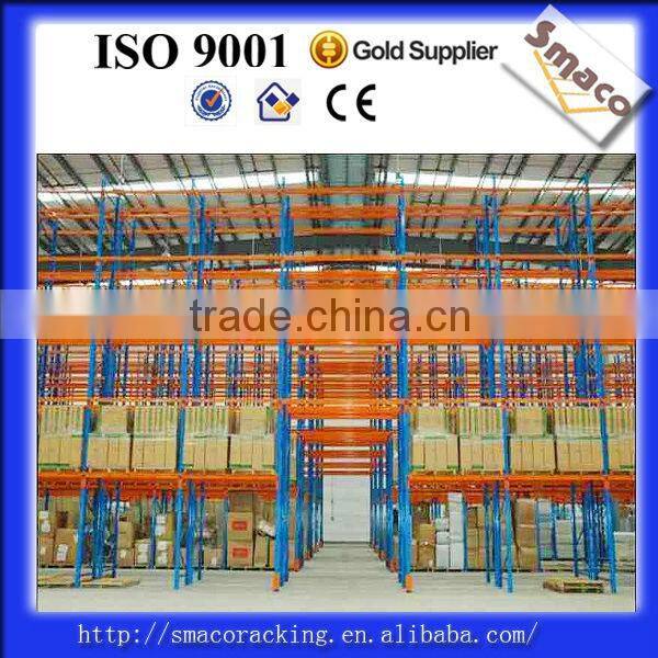 High density push back racking storage