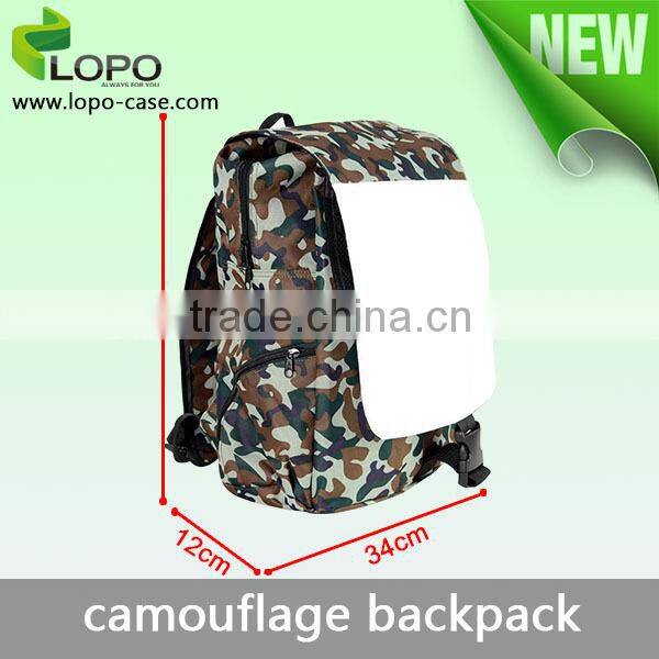 New China manufacturer sublimation Custom fancy priting Camouflage backpack