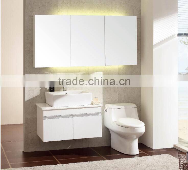 Multi-Layer solid wood Bathroom mirror vanity cabinet Top bath vanity