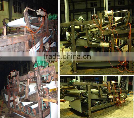 Belt sludge dewatering machine