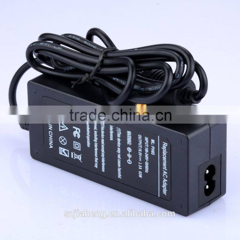 Cheapest price High quality Laptop ac/dc power adapter power adapter input 100~240v ac 50/60hz 18.5V 3.5A 65W