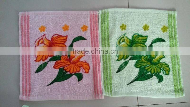 Yarn dyed colorful printing 21S cotton towels