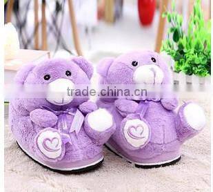 plush shoes/plush bear toy shoes/plush animal house shoes