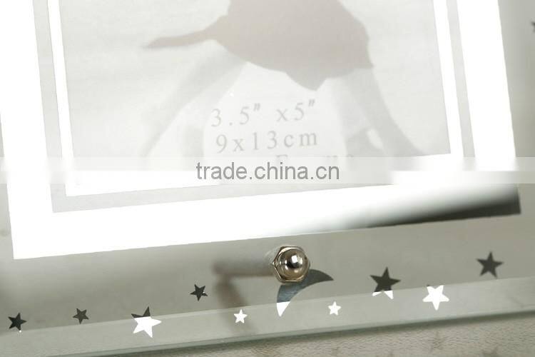 Custom crystal glass photo frame wholesale glass picture frames