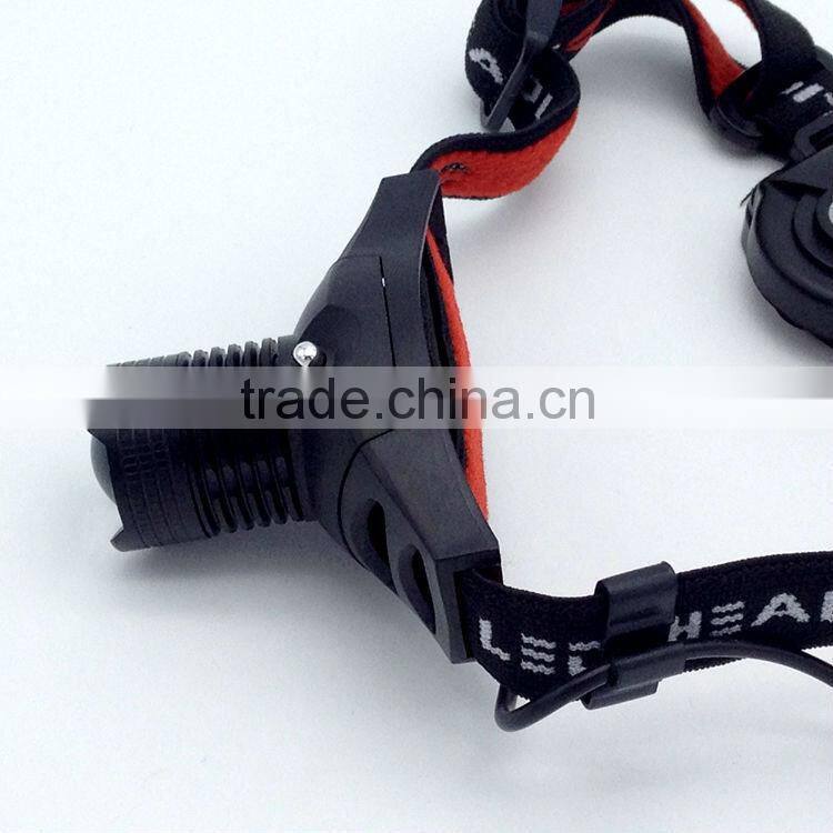 POPPAS T20 ZOOM adjustable high powerful led flashlight headlamp led