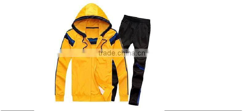 Tricot material traiining performance sports tracksuit