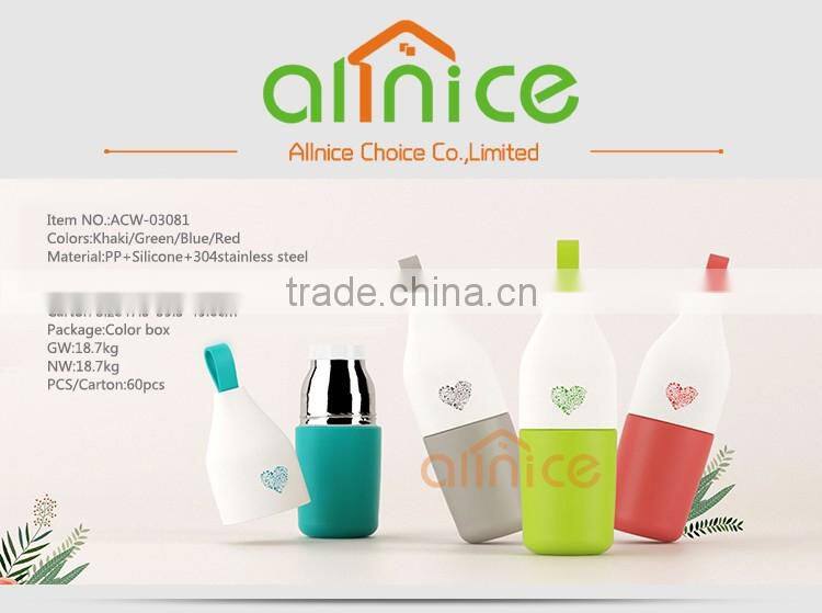 Creative fashion design 300 ml good quality stainless steel water vacuum bottle